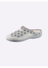 Classic Basics Damen Pantoffel, Gr. 37, grau, Textil, Basic, Schuhe