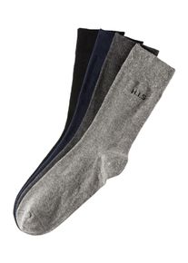 H.I.S. H.I.S Herren Socken, Gr. 39, blau, Polyamid, Baumwolle, Elasthan (LYCRA), unifarben, Socken, mit druckfreiem Bündchen