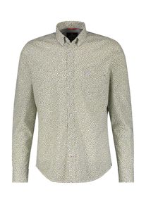Lerros Herren Langarmhemd "Lerros Poplinhemd mit AOP, Stretchanteil", weiß, Gr. XL, 97% Baumwolle; 3% Elasthan, Hemden
