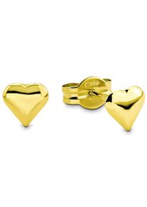 Amor Damen Paar Ohrstecker "Herz, 2015248", Gelbgold 585, gelb, Gelbgold 585, Ohrringe