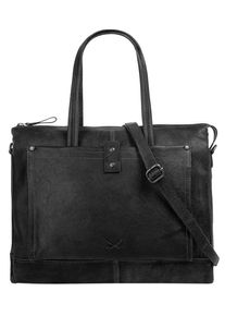 Sansibar Damen Shopper, schwarz, Leder, vintage, Taschen, echt Leder