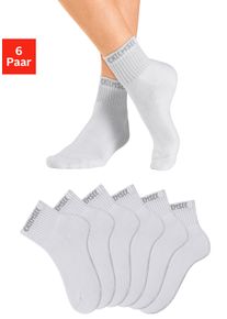 Chiemsee Damen Kurzsocken, Gr. 35, weiß, Baumwolle, Elasthan, Polyamid, unifarben, Socken, mit eingestricktem Markennamen