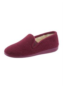 CLASSIC Damen Hausschuh, Gr. 38, rot, Textil, Filz, Schuhe