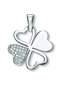 ONE ELEMENT Damen Ketten-Anhänger "Zirkonia Kleeblatt Anhänger aus 925 Silber", Damen, Silber 925 (Sterlingsilber), silber, Silber 925
