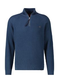 Lerros Herren Strickpullover "Lerros Troyer, Fishermanstyle", blau, Gr. S, 100% Baumwolle, Pullover