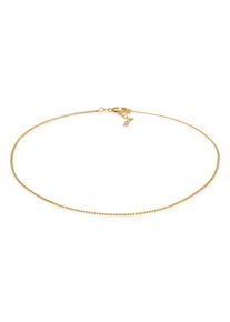 Elli Damen Kette ohne Anhänger "Choker Venezia Kette Vierkant Basic 925 Silber", 36, Silber 925 (Sterlingsilber), L: 36cm, gold, Silber 925