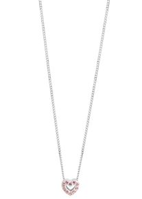 Firetti Mädchen Kette mit Anhänger "Schmuck Geschenk Silber 925 Halsschmuck Halskette Panzerkette Herz", Silber 925 (Sterlingsilber), L: 38cm B: 1mm,