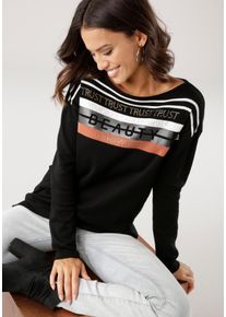 Laura Scott Damen Strickpullover, gelb, feminin, Gr. 42, gestreift, Feinstrick, Obermaterial: 70% Viskose, 30% Polyamid, Pullover, in Streifen-Design