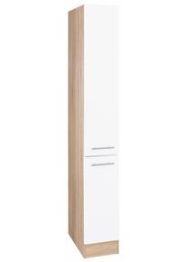 Apothekerschrank Optifit, B:30cm H:207cm T:57cm, weiß, Küche, Schränke, "Kalmar"