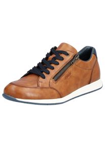 Rieker Herren Sneaker, Gr. 44, braun, Leder, casual, Schuhe, in sportivem Look, Freizeitschuh, Halbschuh, Schnürschuh