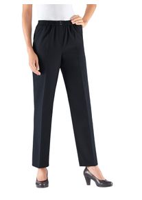 CLASSIC Damen Schlupfhose, blau, Gr. 195, meliert, unifarben, 53% Polyester, 43% Schurwolle, 4% Elasthan, Hosen
