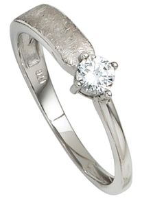 Jobo Damen Silberring, 50, Silber 925 (Sterlingsilber), silber, Silber 925 (Sterlingsilber), Fingerringe, 925 Silber mit Zirkonia