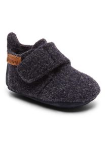 bisgaard Kinder Hausschuh "bisgaard Baby Wool", Gr. 26, blau, Wolle, klassisch, Schuhe, Wagenschuh, Babyschuh, Schlupfschuh mit Klettverschluss