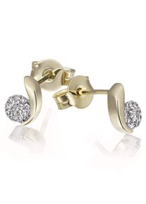 Goldmaid Damen Paar Ohrstecker "585 Gelbgold Glänzend 20 Brillanten weiß", ONE-SIZE, 0,26 ct P1 = bei 10-facher Vergrößerung erkennbare Einschlüsse,