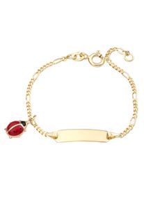 Amor Mädchen Goldarmband "Marienkäfer, 2014262", Gelbgold 375, gold, Gelbgold 375, Armbänder, Made in Germany, mit Emaille
