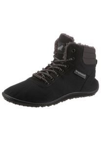 Leguano Damen Barfußschuh "KOSMO", Gr. 47, schwarz, Textil, sportlich, Schuhe, Bequemschuh, Schnürboots mit einzigartiger Halbkugel-Laufsohle