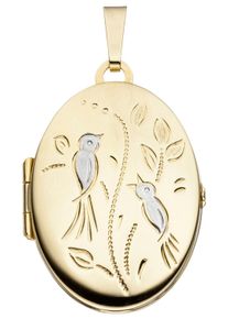 Jobo Damen Medallion-Anhänger "Anhänger Medaillon oval", Gelbgold 333, gold, Gelbgold 333, Schmuckanhänger, 333 Gold