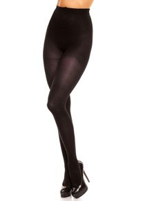 GLAMORY Damen Stützstrumpfhose, Gr. 44, schwarz, Obermaterial: 92% Polyamid, 8% Elasthan, unifarben, Strumpfhosen, bis Größe 60/62, Plus Size