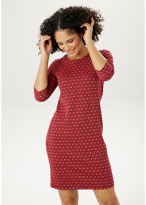 Damen Jerseykleid, bunt, modisch, Gr. 44, Aniston SELECTED, gemustert, Jacquardmuster, Jersey, Sweatware, Obermaterial: 65% Polyester, 35% Viskose,