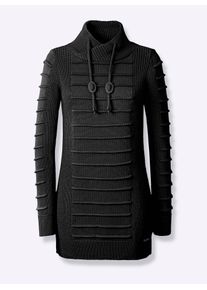 Casual Looks Damen Longpullover "Longpullover", schwarz, Gr. 38, unifarben, 50% Baumwolle, 50% Polyacryl, Pullover