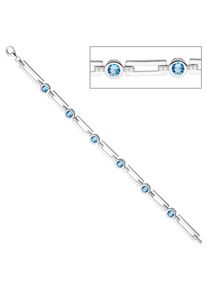 Jobo Damen Silberarmband, Silber 925 (Sterlingsilber), silber, Silber 925 (Sterlingsilber), Armbänder, 925 Silber mit Zirkonia 19 cm