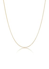 Elli Damen Kette ohne Anhänger "Basic Panzerkette Gedreht Singapur 925 Silber", 45, ohne Stein, Silber 925 (Sterlingsilber), L: 45cm, gold, Silber