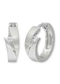 Engelsrufer Damen Paar Creolen "Keep it so simple, ERE-JANA-ZI-CR", Silber 925 (Sterlingsilber), silber, Silber 925 (Sterlingsilber), Ohrringe, mit