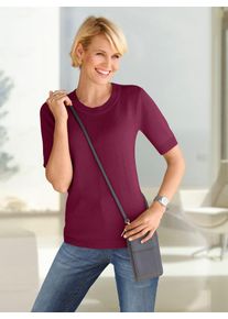 Casual Looks Damen Kurzarmpullover "Pullover", pink, Gr. 38, unifarben, 50% Baumwolle, 50% Polyacryl, Pullover