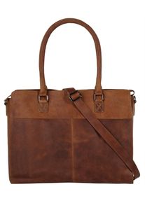 CLUTY Damen Shopper, braun, Leder, vintage, Taschen, echt Leder