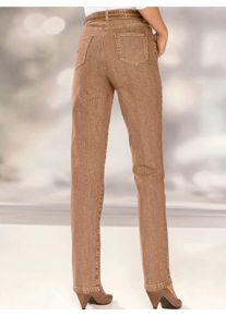 Casual Looks Damen 5-Pocket-Jeans, braun, Gr. 185, unifarben, 98% Baumwolle, 2% Elasthan, Jeans
