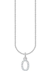 Thomas Sabo Damen Kette mit Anhänger "Buchstabe, KE2240 - KE2265-051-14-L45V, KE2240 - KE2265-414-14-L45V", 45, O, Silber 925 (Sterlingsilber), bunt,