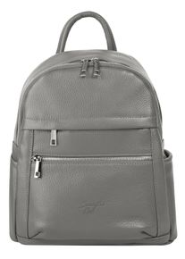 Samantha Look Cityrucksack, grau, Rindsleder, Leder, casual, Rucksäcke, echt Leder, Made in Italy