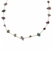 Firetti Damen Collier "Schmuck Geschenk Halsschmuck Halskette Edelstein Farbstein", Edelstahl, L: 45cm B: 8mm, bunt, Edelstahl, B:8mm, Halsketten,
