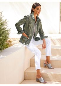 Heine Damen Jackenblazer "Blazerjacke", grün, Gr. 38, 98% Baumwolle, 2% Elasthan, Blazer