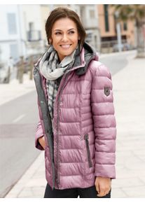Casual Looks Damen Steppjacke, lila, Gr. 20, unifarben, gemustert, mehrfarbig, 100% Polyester, Jacken