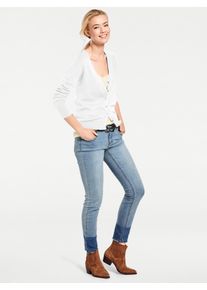 Heine Damen Strickjacke, weiß, Gr. 34, unifarben, 100% Baumwolle, Strickjacken