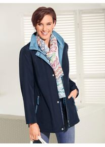 Classic Basics Damen Funktionsjacke, blau, Gr. 18, unifarben, gemustert, mehrfarbig, 100% Polyester, Jacken