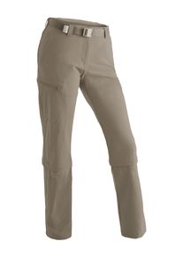 Maier Sports Damen Funktionshose "Arolla", beige, Gr. 46, 90% Polyamid, 10% Elasthan, Hosen, Damen Wanderhose, zipp-off Outdoor-Hose, 3 Taschen,