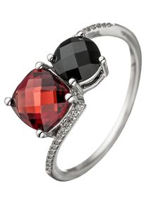 Jobo Damen Diamantring, 50, SI = kleine Einschlüsse, Weißgold 585-Diamanten, weiß, Weißgold 585, Diamanten, Fingerringe, 585 Weißgold mit 24
