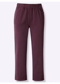 Classic Basics Damen Caprihose, lila, Gr. 40, unifarben, 100% Baumwolle, Hosen