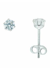 Adelia´s ADELIA ́S Damen Paar Ohrhänger "1 Paar 925 Silber Ohrringe / Ohrstecker mit Zirkonia Ø 4 mm", Damen, Silber 925 (Sterlingsilber), silber, Silber 925