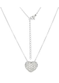Vivance Damen Herzkette "sparkling heart", Chirurgiestahl, silber, Chirurgiestahl, Halsketten