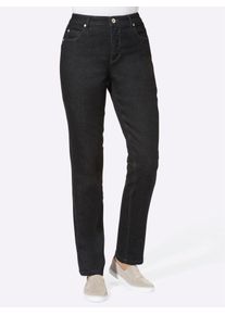Casual Looks Damen 5-Pocket-Jeans, schwarz, Gr. 20, unifarben, 81% Baumwolle, 17% Polyester, 2% Elasthan, Jeans