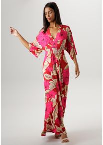 Damen Sommerkleid, bunt, Gr. 36, Aniston SELECTED, bedruckt, geblümt, Single Jersey, Obermaterial: 95% Viskose, 5% Elasthan, Kleider, mit