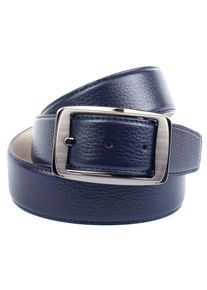 Anthoni Crown Damen Ledergürtel, blau, Gr. 105, unifarben, Leder, Gürtel, mit Schließe in schwarz-metallic