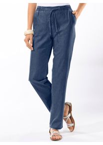 Classic Basics Damen Palazzohose, blau, Gr. 20, unifarben, 100% Baumwolle, Hosen