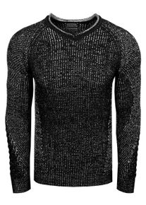 Rusty Neal Herren Strickpullover, schwarz, casual, Gr. XL, unifarben, mehrfarbig, 70% Polyacryl, 30% Baumwolle, Pullover, mit ausgefallenem