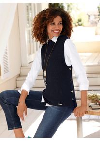 Casual Looks Damen Pullunder "Pullunder", blau, Gr. 38, unifarben, 50% Baumwolle, 50% Polyacryl, Pullover
