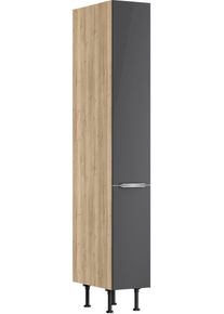 Apothekerschrank Optifit, B:30cm H:211,8cm T:58,4cm, grau, Schränke, "Aken"