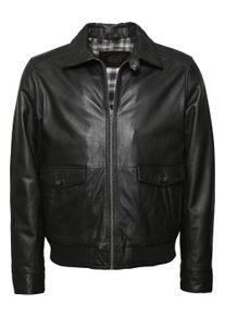 JCC Herren Bikerjacke "Samuel", schwarz, Gr. 54, Obermaterial: 100% Leder, Lamm / Futter oben:100% Baumwolle / Futter unten: 100% Polyester /